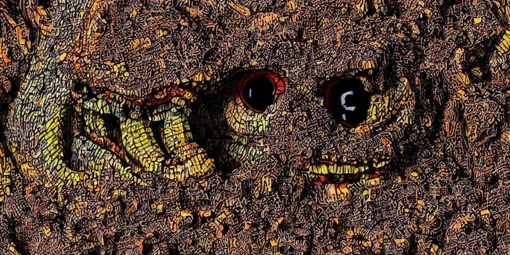 Image similar to photograph of a monster that has never been seen before. 8 k 5 0 mp canon 3 5 mm., pixel art