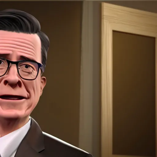 Image similar to stephen colbert face inside!!!! a clear beer bottle!!!!!, 8 k, ultra realistic details