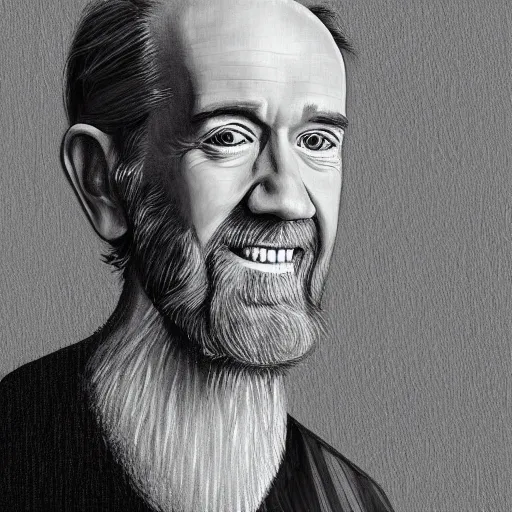 Prompt: george carlin portrait by sana takeda