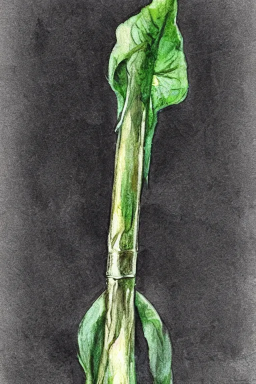 Prompt: spinach sword master, art by brothers hildebrandt and jack gaughan, trending on artstation, halfrear lighting first - person view watercolor painting, hyperrealism, daguerreotype, inverted colors, geometric abstraction