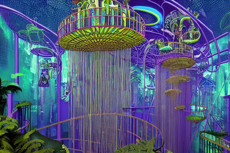 Image similar to favela thick jellyfish disco cathedral coaster hive, art nouveau waterfall environment, industrial factory, terrifying, award winning art, epic dreamlike fantasy landscape, ultra realistic,