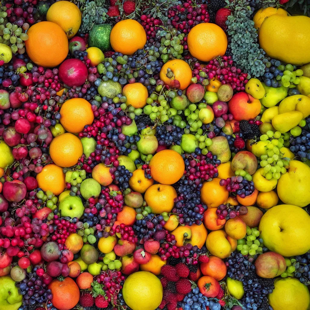 Image similar to 8 k award winning photo of fruits