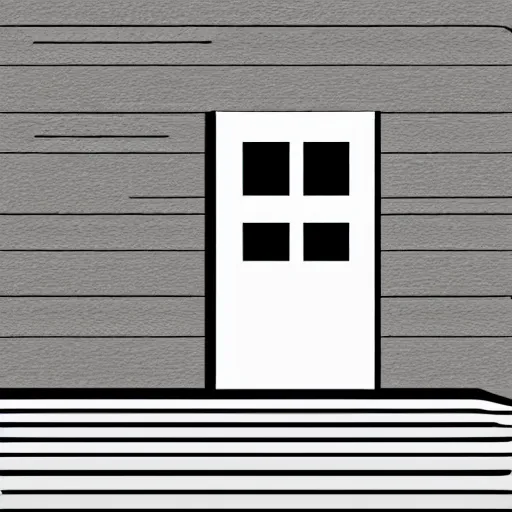 Image similar to house with a door open, minimalistic, vectorized logo style
