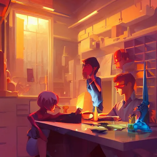 Image similar to hero world dexter's laboratory, behance hd by jesper ejsing, by rhads, makoto shinkai and lois van baarle, ilya kuvshinov, rossdraws global illumination