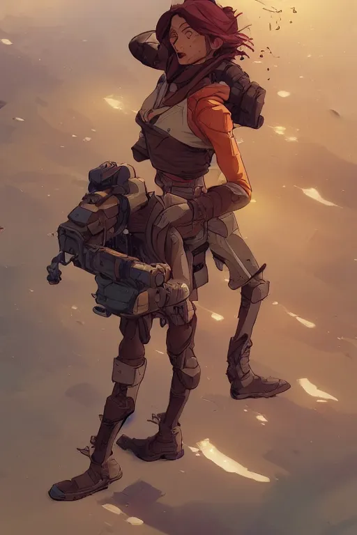 Image similar to overwhelmed with fleetting thoughts behance hd artstation by jesper ejsing, by rhads, makoto shinkai and lois van baarle, ilya kuvshinov, ossdraws, that looks like it is from borderlands and by feng zhu and loish and laurie greasley, victo ngai, andreas rocha