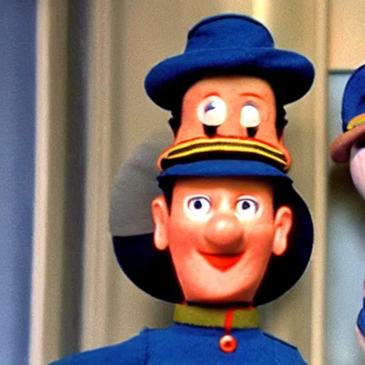 Prompt: herman goering as a puppet in postman pat, bbc
