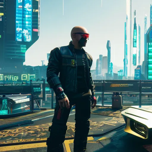 Image similar to Cyberpunk 2077 if it had two more years of development time, in-game screenshot