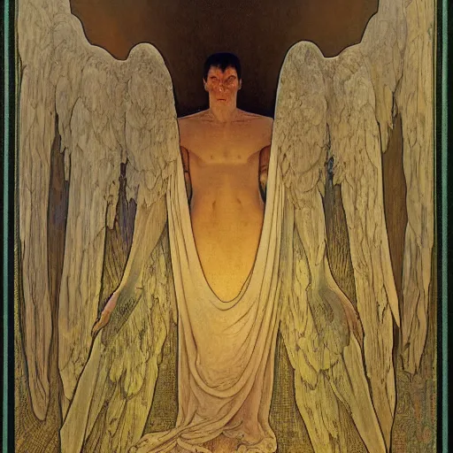 Image similar to the angelus by jean francois millet, division bell album cover, art by alfons mucha - ralph mcquarrie - francois schuiten