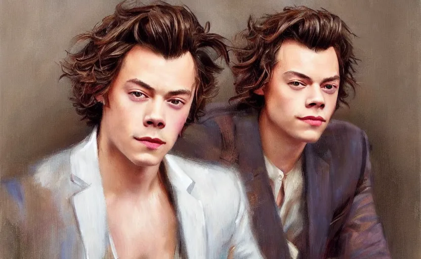 Prompt: Harry Styles. By Konstantin Razumov, highly detailded