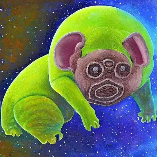 Image similar to A tardigrade-moss-piglet !dream Zach Galianifakis painting by Thomas-Montacellinio