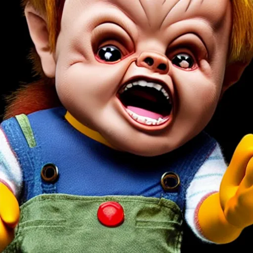 Image similar to easy how to guide for cleaning chucky doll screaming