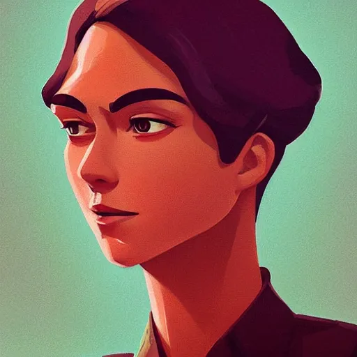 Prompt: face icon stylized minimalist young communist russian leader nadezhda konstantinovna krupskaya, loftis, cory behance hd by jesper ejsing, by rhads, makoto shinkai and lois van baarle, ilya kuvshinov, rossdraws global illumination