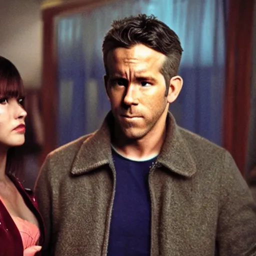 Prompt: a sad scene from the worst movie ever starring ryan reynolds