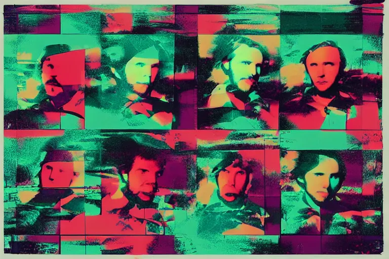 Prompt: new boards of canada album cover, in the style of andy warhol