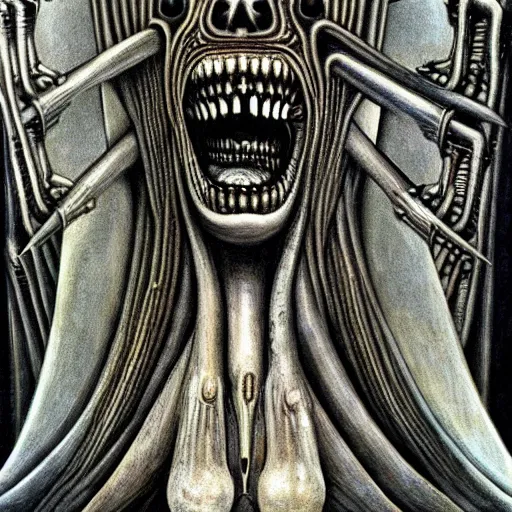 Image similar to Artwork by H. R Giger