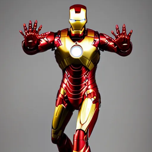 Image similar to golden sculpture of Iron Man