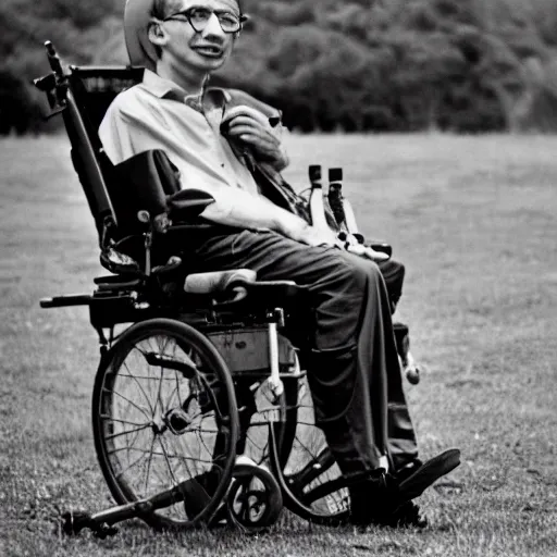 Prompt: Stephen Hawking as a soldier in Vietnam, award winning historical photograph