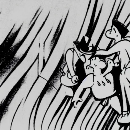 Prompt: a still from a 1 9 3 0 s cartoon