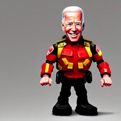 Image similar to plastic Joe Biden in the style of small soldiers