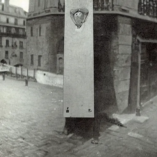 Image similar to B&W photograph recovered original guillotine paris france 1780