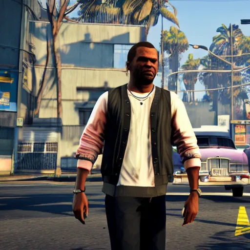 Prompt: A Grand Theft Auto 5 screenshot of Neil Finn