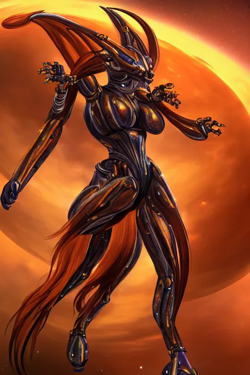 Prompt: galactic hyperdetailed elegant beautiful stunning giantess anthropomorphic mecha sexy hot female dragon goddess, streamlined spines, hairy ears, hairy green belly, hairy orange body, hairy orange skin, bigger than galaxy, epic proportions, epic scale, epic size, warframe destiny fanart, furry, dragon art, goddess, giantess, furaffinity, octane render