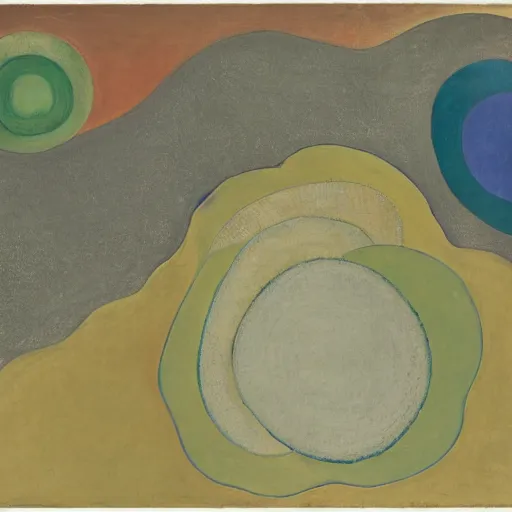 Prompt: A Landscape by Hilma af Klint