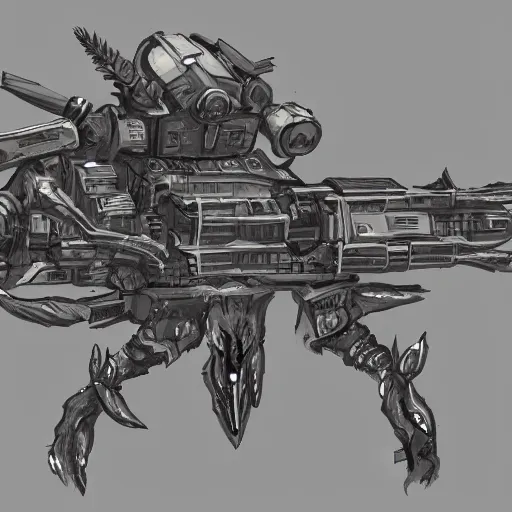 Image similar to magitech sci fi energy weapon of unknown tribal origin, concept art