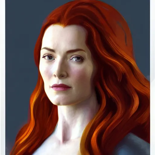 Image similar to bridget regan as jean grey in the style of john singer sargent, symmetrical facial features, 8 k intricate detail, golden ratio, radiosity rendering,