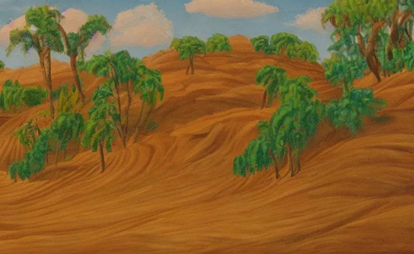 Prompt: a detailed painting of a cinnamon landscape