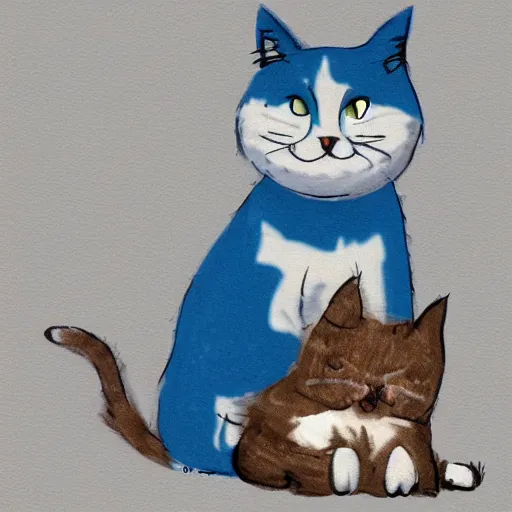 Prompt: bluey cartoon but cats