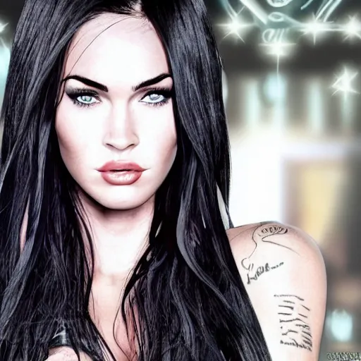 Image similar to megan fox as an anime character