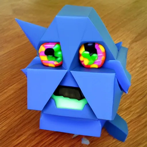 Image similar to low poly candy monster