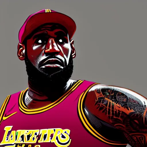 Prompt: LeBron James in red dead redemption 2 4k detail