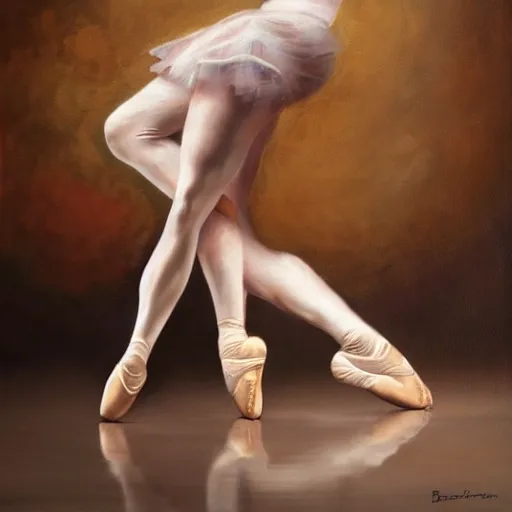 Image similar to portrait of a ballerina, impasto paint, 8 k, cinematic light, shadows, reflection highlights in the paint, in the style of christian beijer,