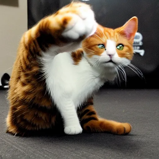 Prompt: cat playing osu! realistic