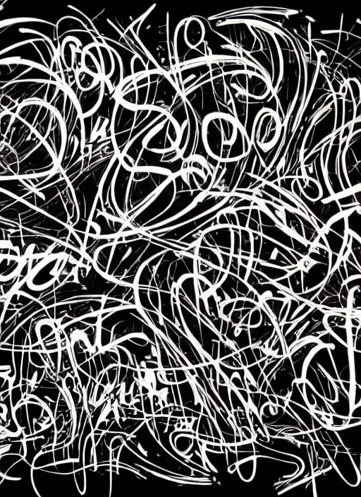 Image similar to beautiful graffiti on black background paper