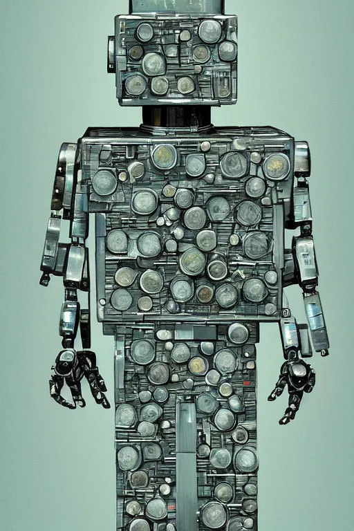 Prompt: a robot made of clocks, painted by wally wood and matt jefferies, trending on artstation, bright macro view pixar, award - winning, blueprint, chillwave, realism