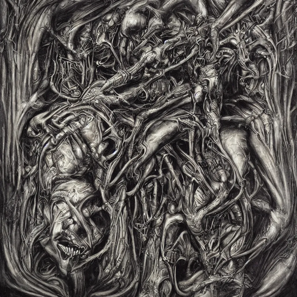 Prompt: subconscious psyche by giger