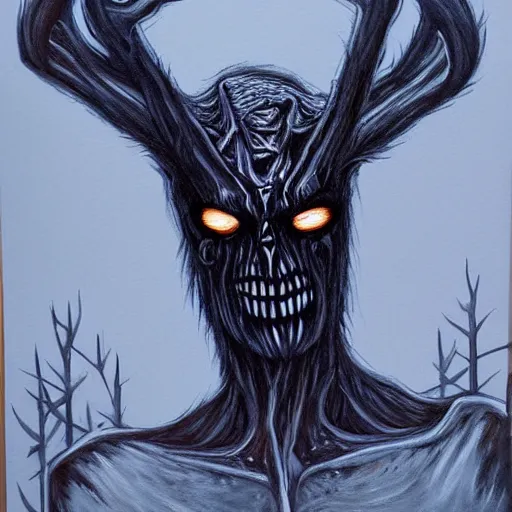 Image similar to until dawn wendigo, painting