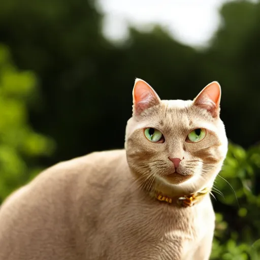 Prompt: beige cat wearing sunglasses