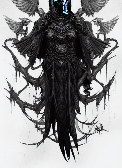 Prompt: the raven lord, digital art, detailed, trending on artstation