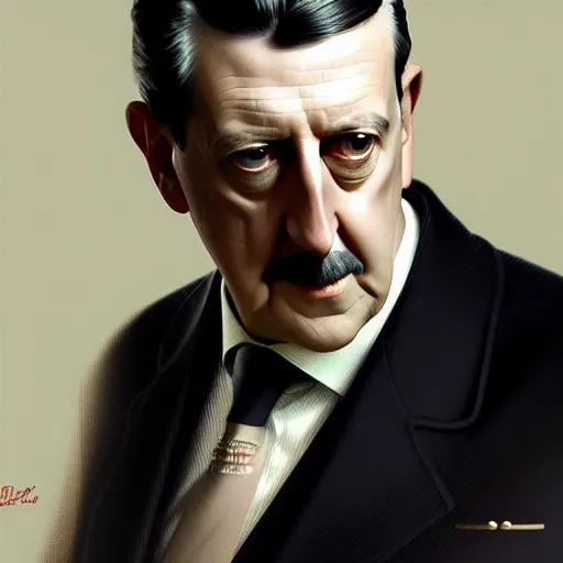 Image similar to symmetry!! intense portrait of charles de gaulle, intricate, elegant, highly detailed, my rendition, digital painting, artstation, concept art, smooth, sharp focus, illustration, art by artgerm and greg rutkowski and alphonse mucha