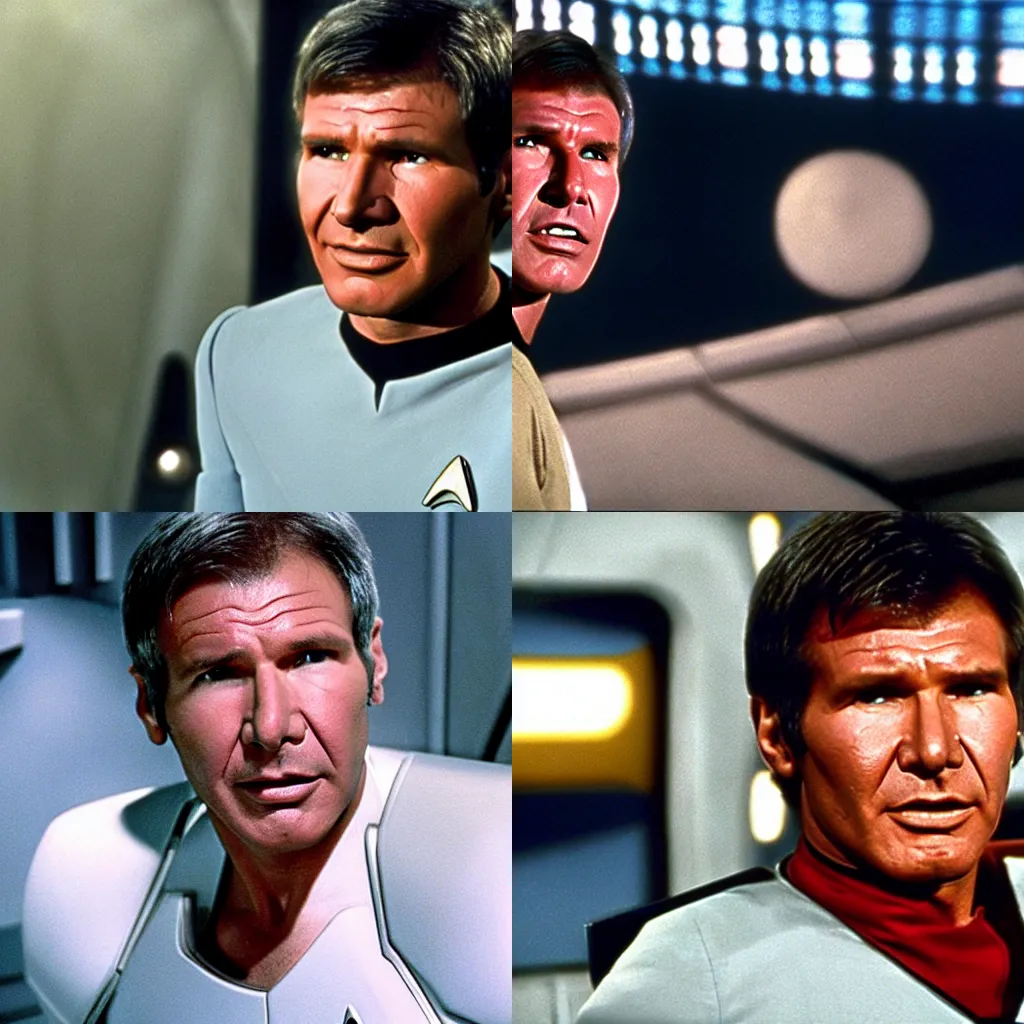 Prompt: Harrison Ford starring in the Star Trek Original Series (1966)