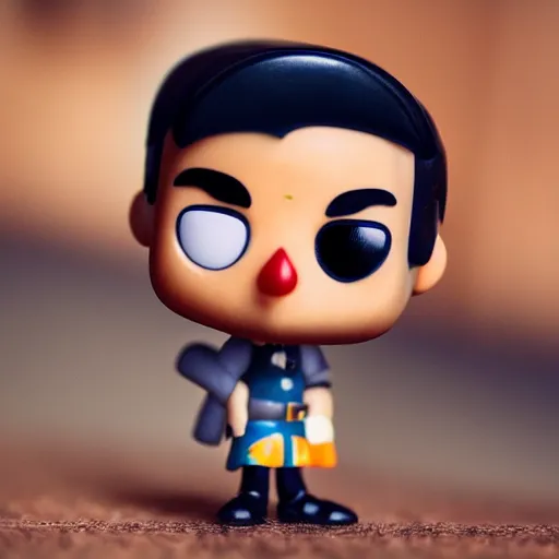 Image similar to joseph goebbels Funko pop, toy photography, macro lens, bokeh, low depth of field, ultra detailed