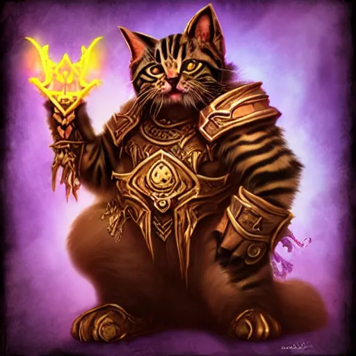 Prompt: Master of Ruin, world boss kitten