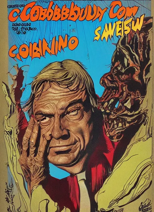 Prompt: Columbo, Creepshow (1982) comic book cover, artwork by Bernie Wrightson, full color, detailed