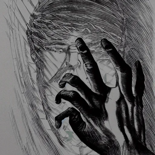 Image similar to the hand of god by kentaro miura