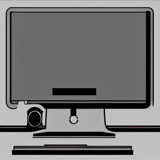 Prompt: macintosh monitor, sticker illustration