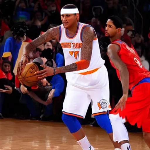 Prompt: carmelo anthony nenderoid